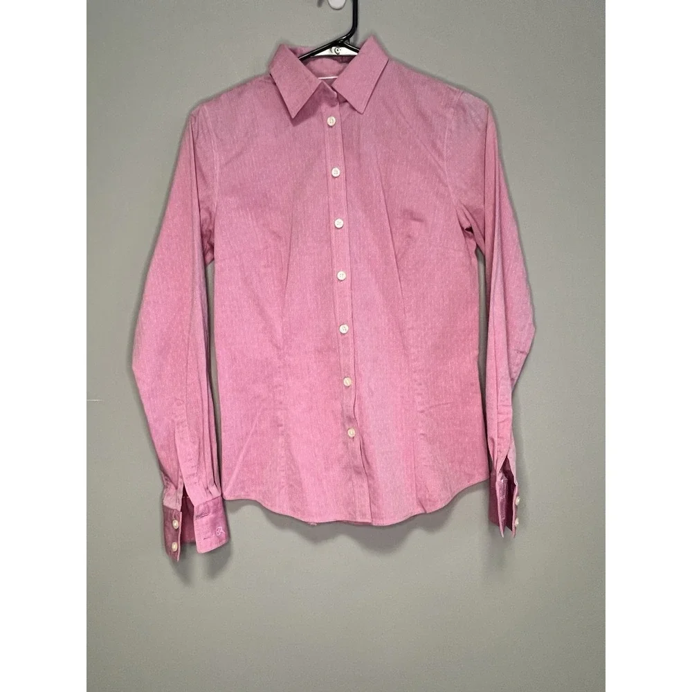 Banana Republic Women's Button Up Blouse Size 4 Summer Pink - Picture 1 of 6